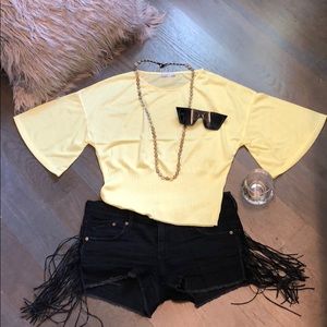 Summer Yellow cotton blouse